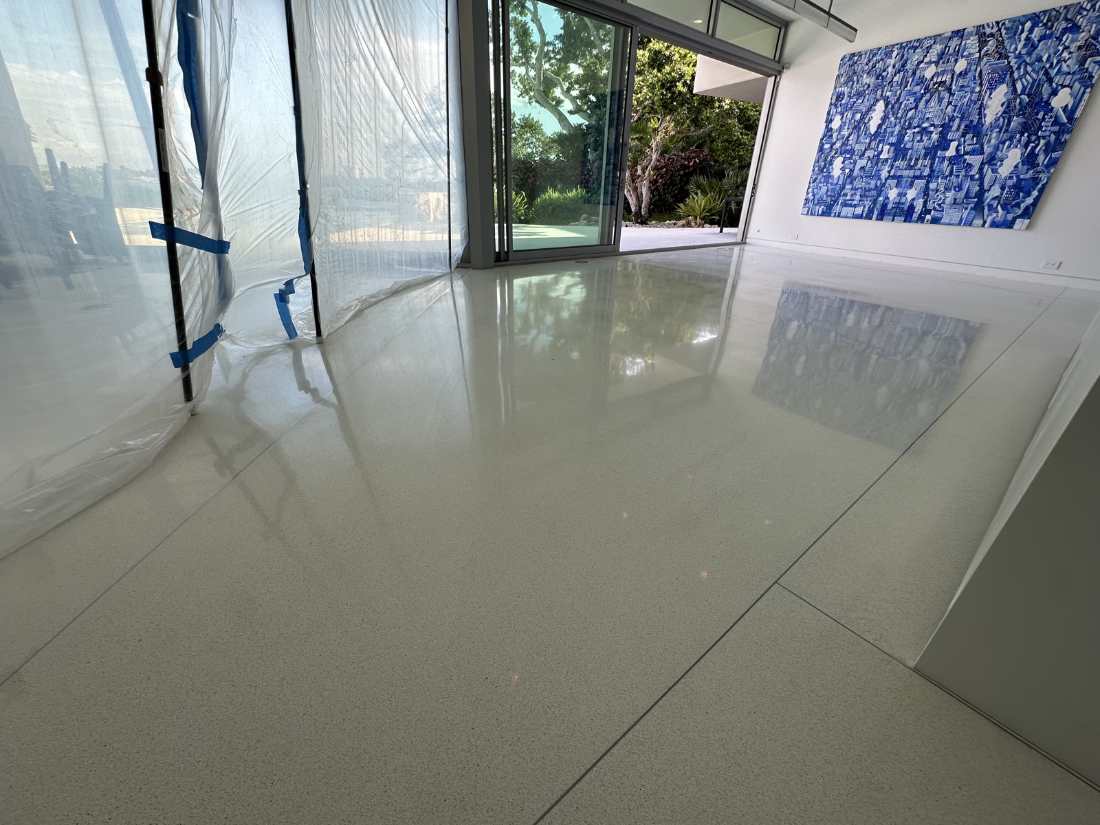 Polished epoxy terrazzo in Lido Shores, Sarasota