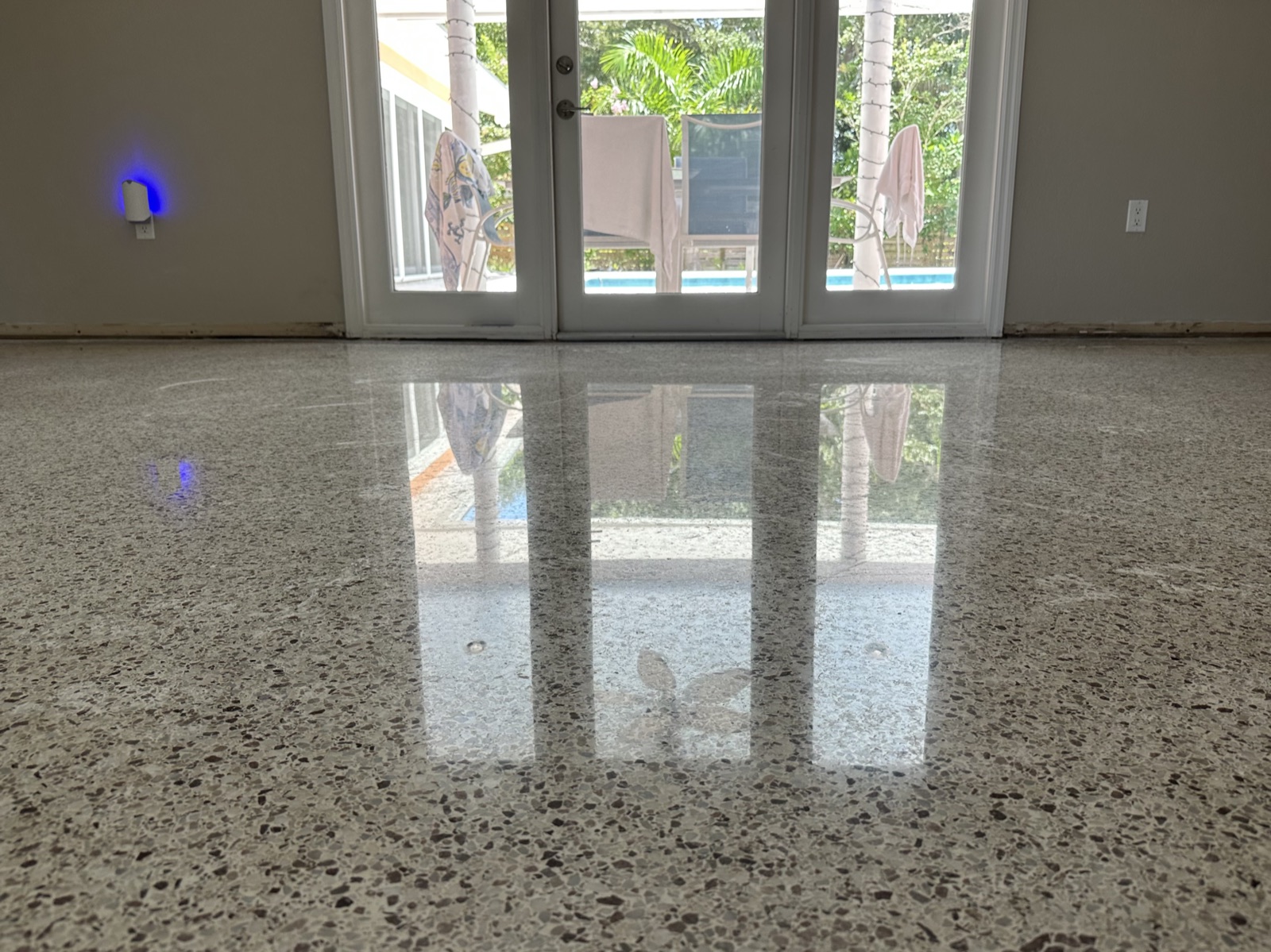 Restored terrazzo bedroom in Sarasota