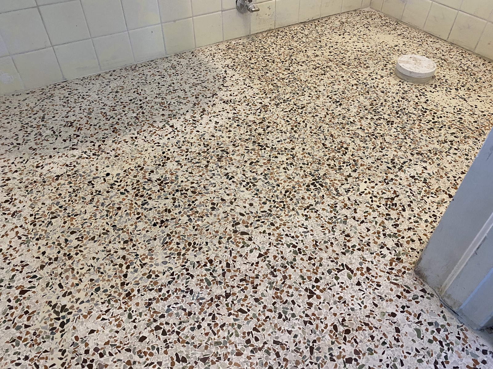 Large patched trench in Sarasota bathroom