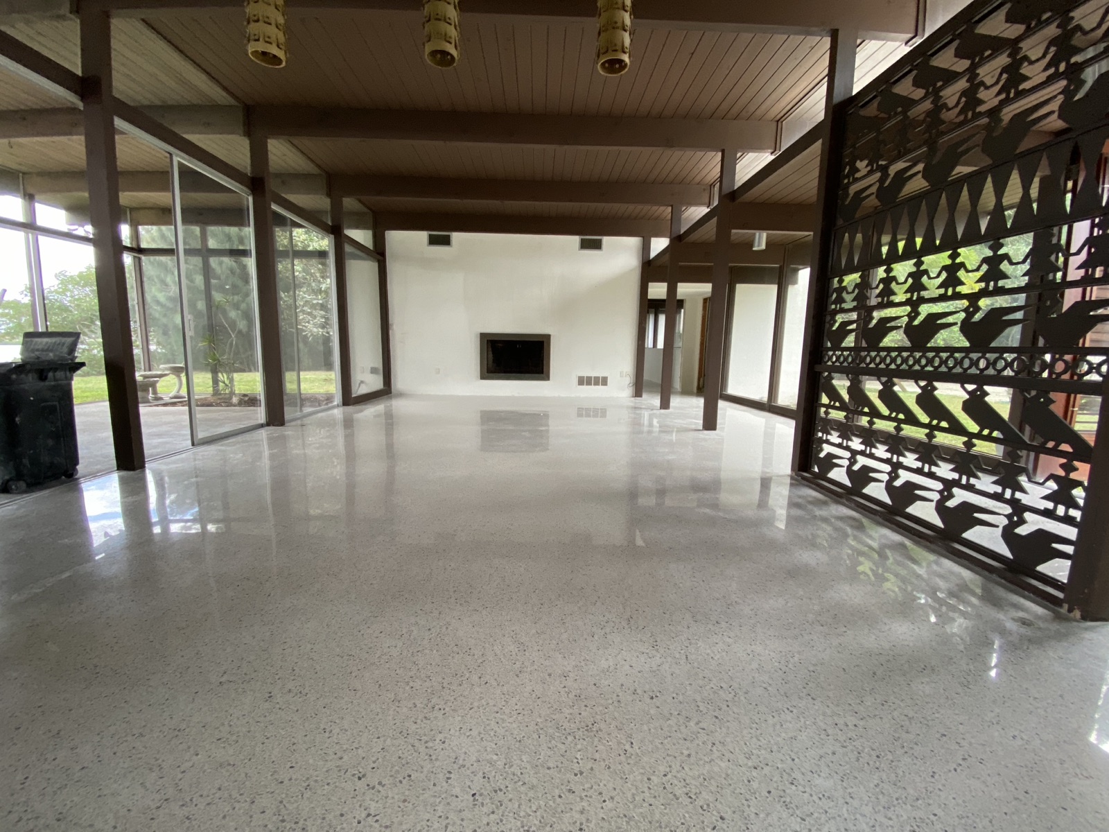 Polished terrazzo in Seibert home on Casey Key