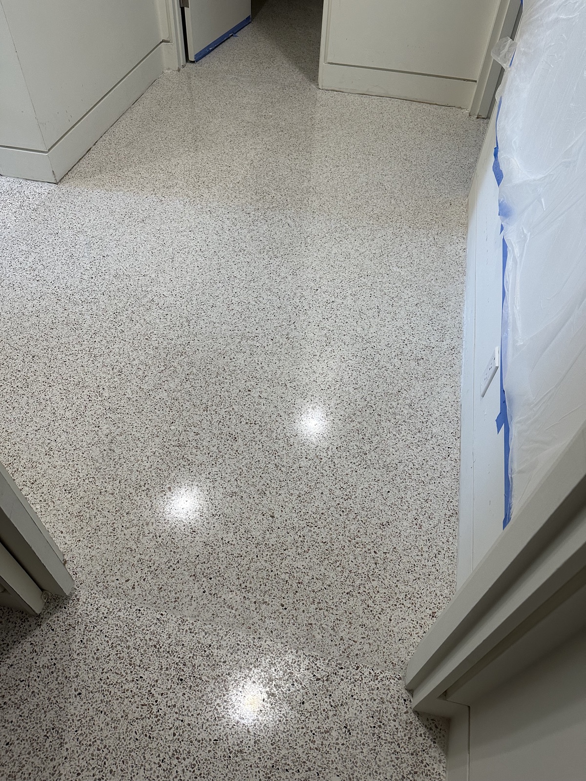 Replaced terrazzo in a hallway in Lido Shores